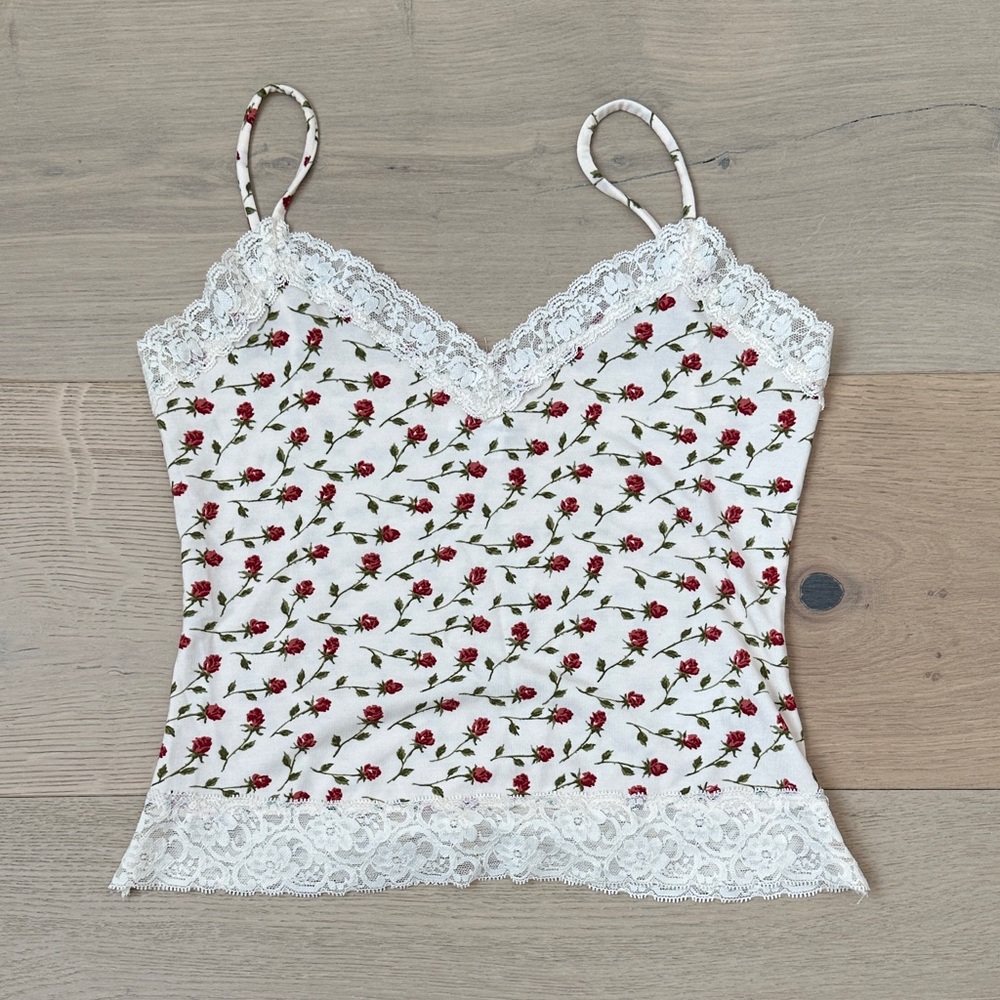 Reformation Floral Lace Tank